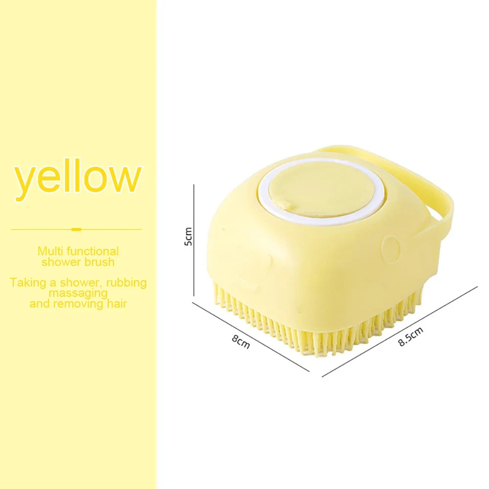 Silicone Pet Bath Massage Brush – Soft, Safe Grooming Tool for Dogs & Cats